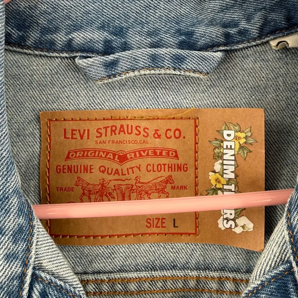 Levi's x Denim Tears Jean Jacket Men’s Size Large NEW Collab 100% Cotton NWOT